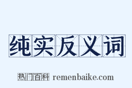 纯实反义词是什么意思的图片